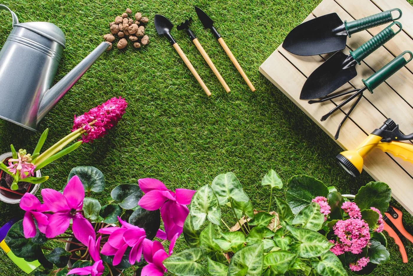 Assortimento illustrativo del reparto mobili da giardino